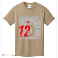 Distressed 12 Year Old 12th Basketball Birthday Slam Dunk Kids T-Shirt thumb 0