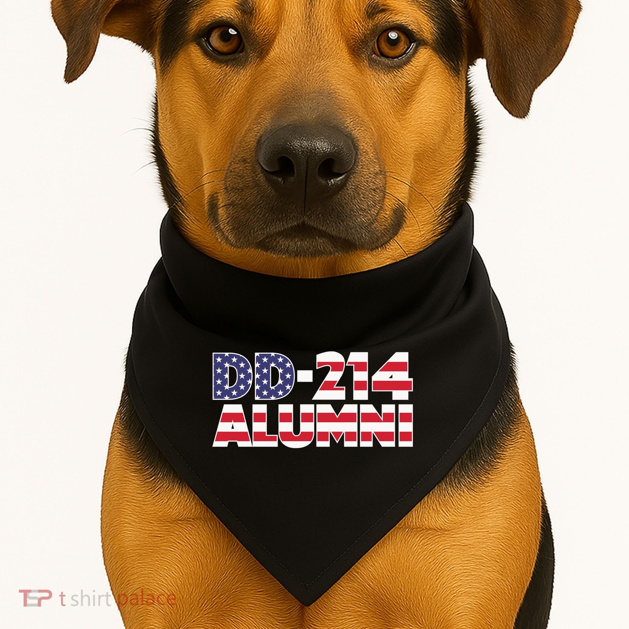 DD 214 Alumni US Flag USA-Made Doggie Bandana