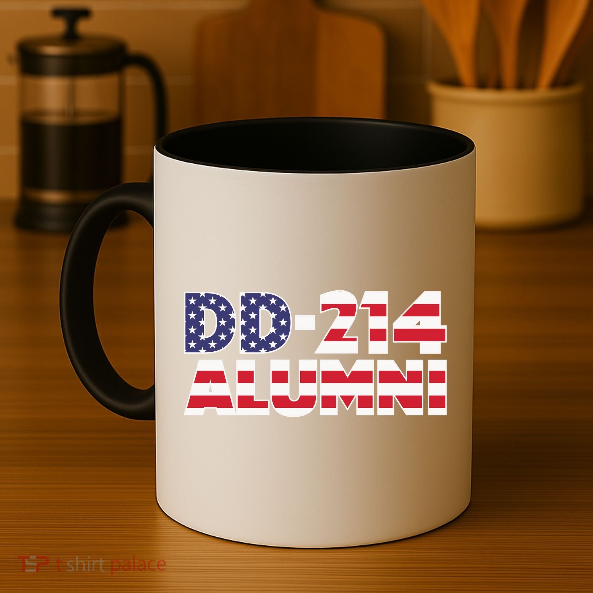 DD 214 Alumni US Flag Coffee Mug
