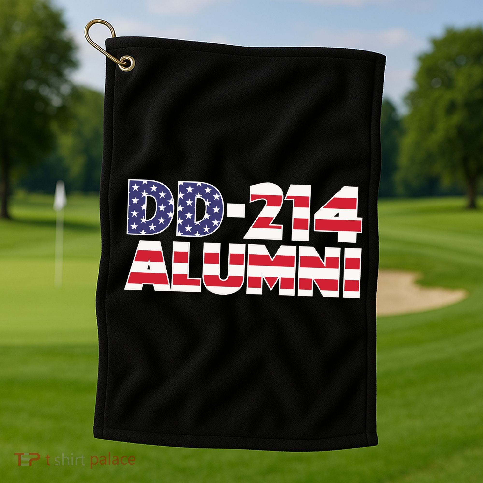DD 214 Alumni US Flag Golf Towel