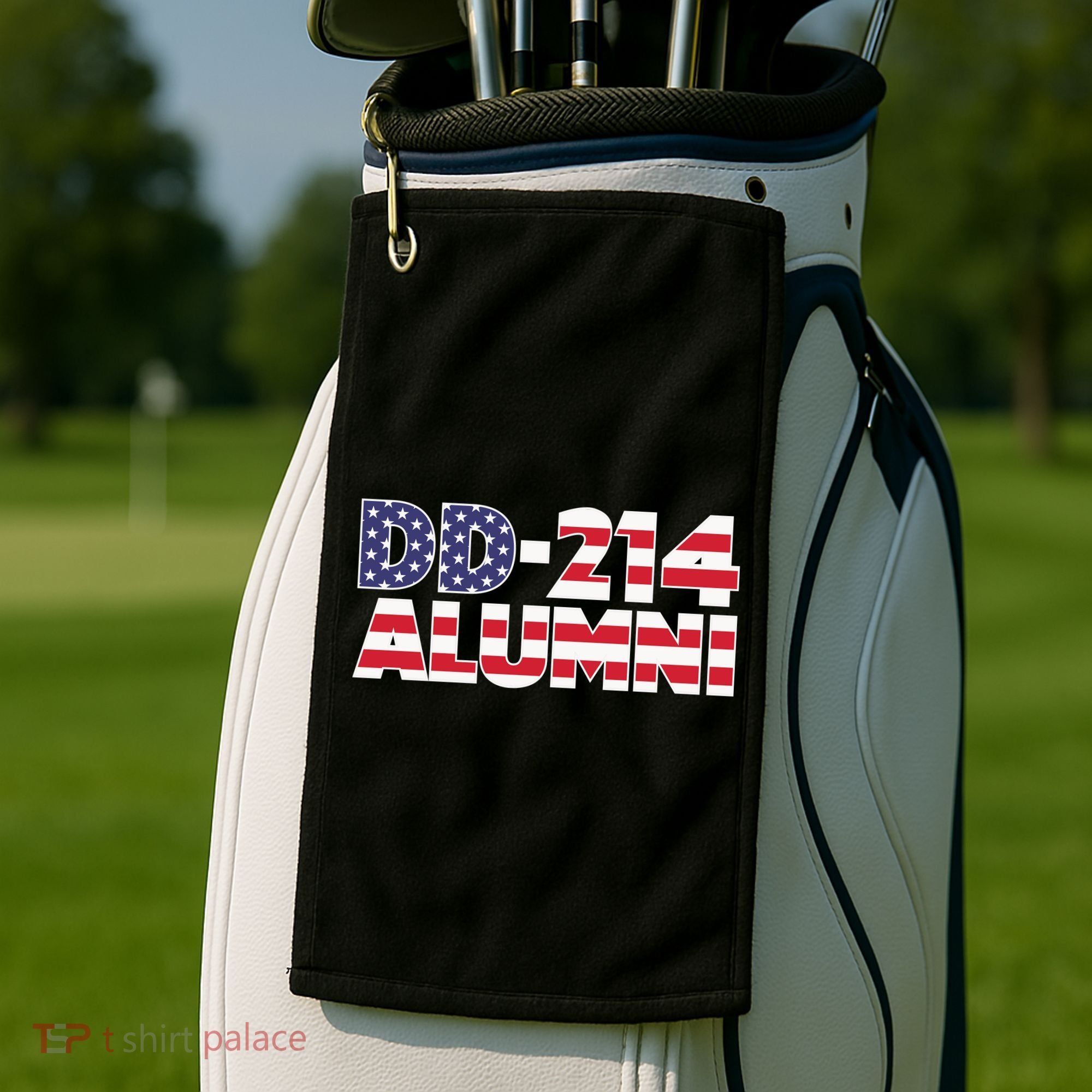 DD 214 Alumni US Flag Golf Towel