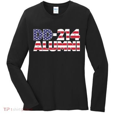 DD 214 Alumni US Flag Women's Long Sleeve Shirt