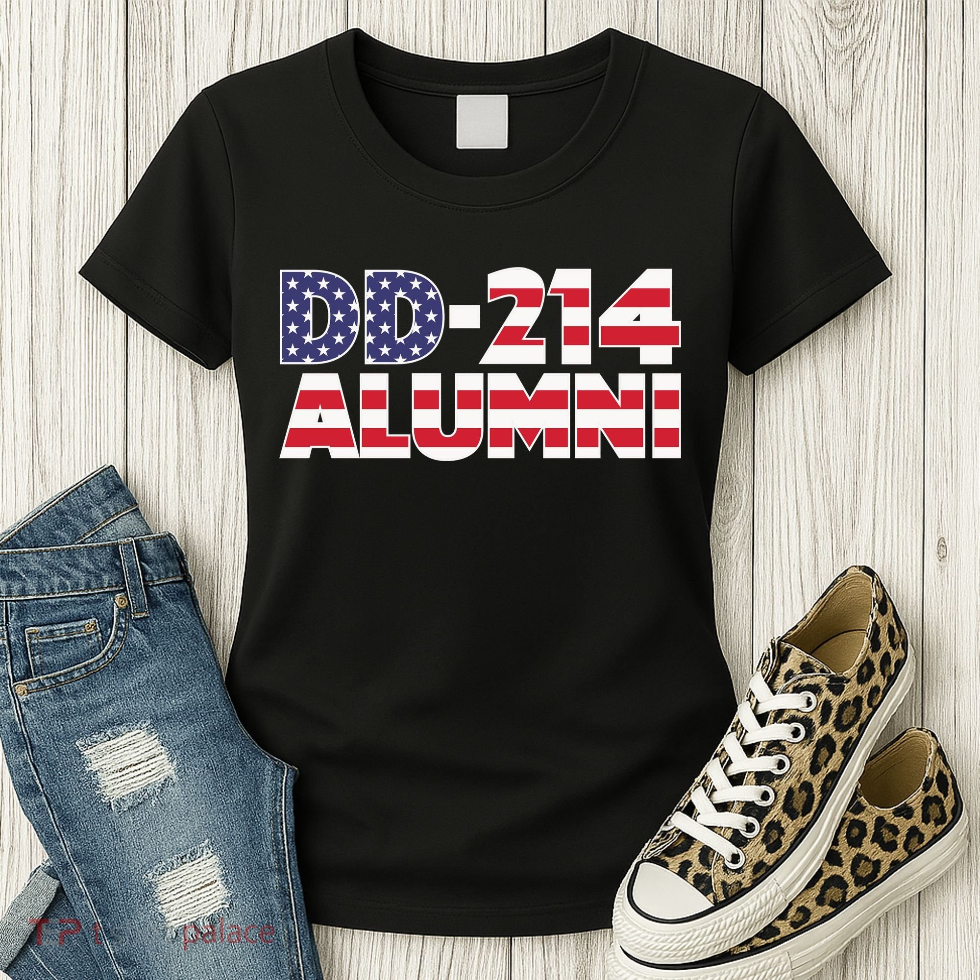 DD 214 Alumni US Flag Women's T-Shirt