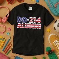 DD 214 Alumni US Flag Kids T-Shirt thumb 3