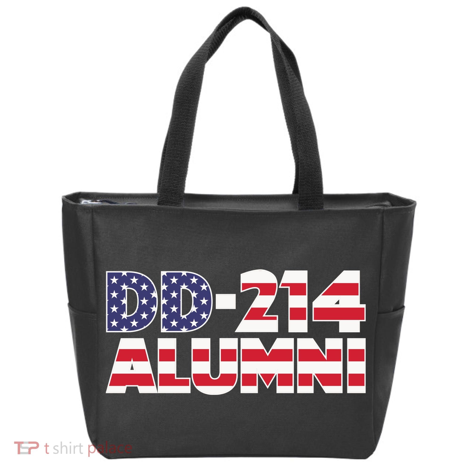 DD 214 Alumni US Flag Tote Bag
