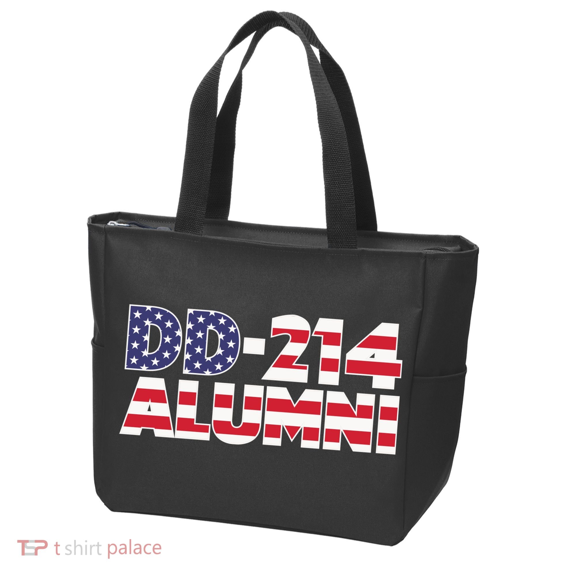 DD 214 Alumni US Flag Tote Bag