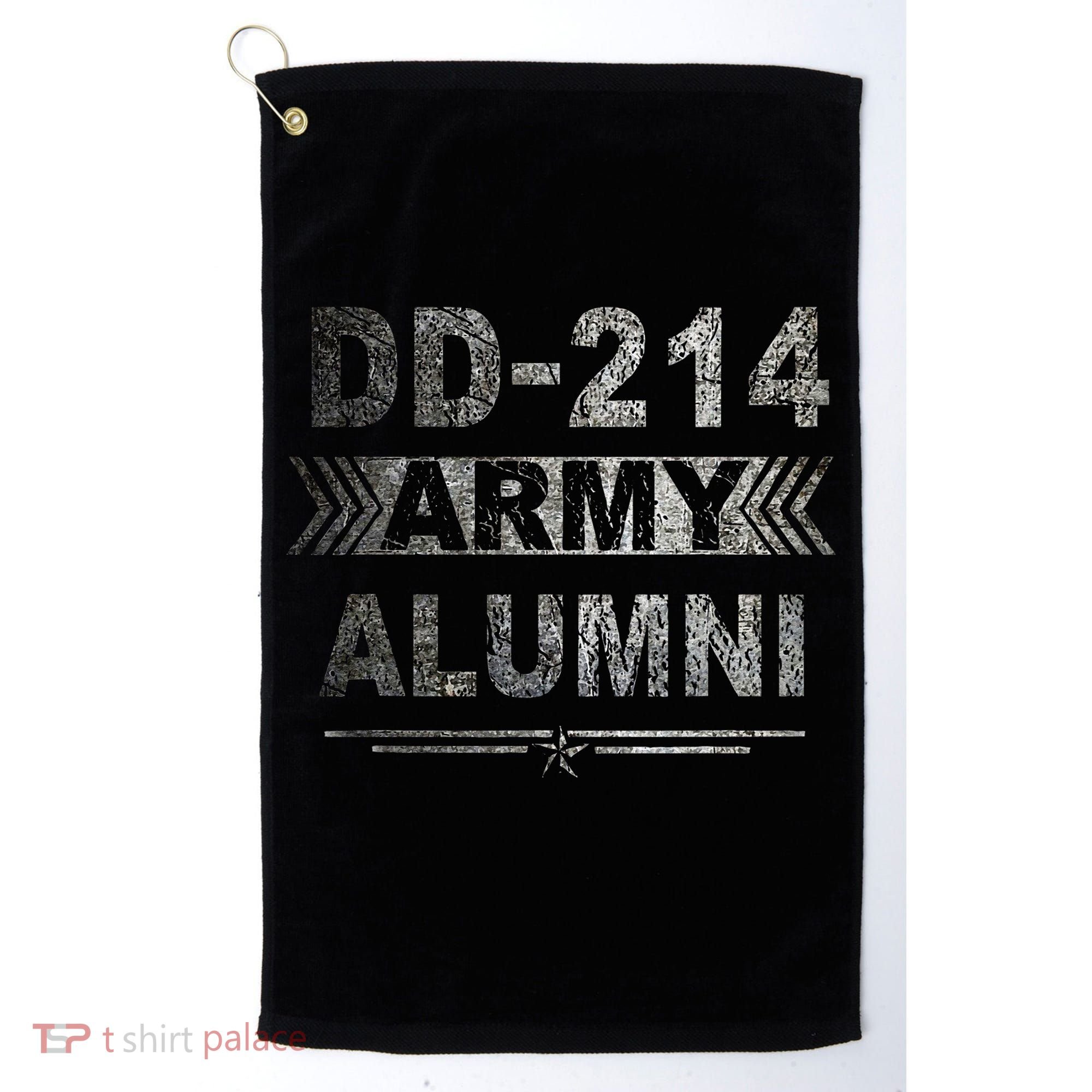 DD 214 Army Alumni Military Veteran Retirement Gifts Golf Towel