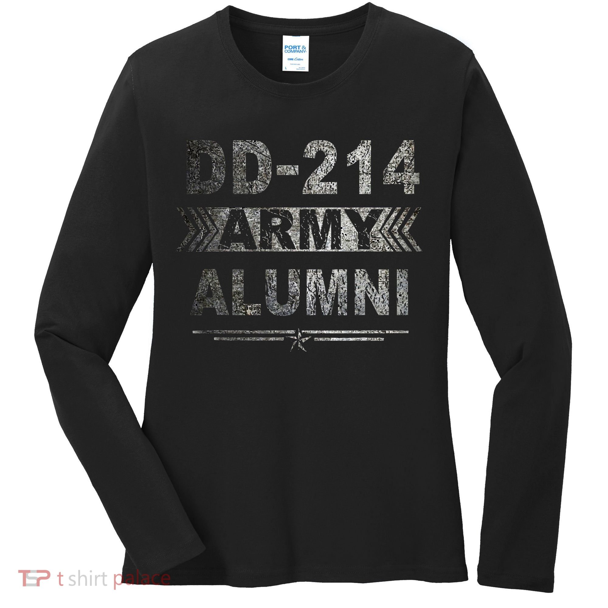 DD 214 Army Alumni Military Veteran Retirement Gifts Women's Long Sleeve Shirt