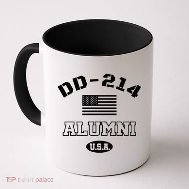 DD 214 Alumni American Flag Coffee Mug