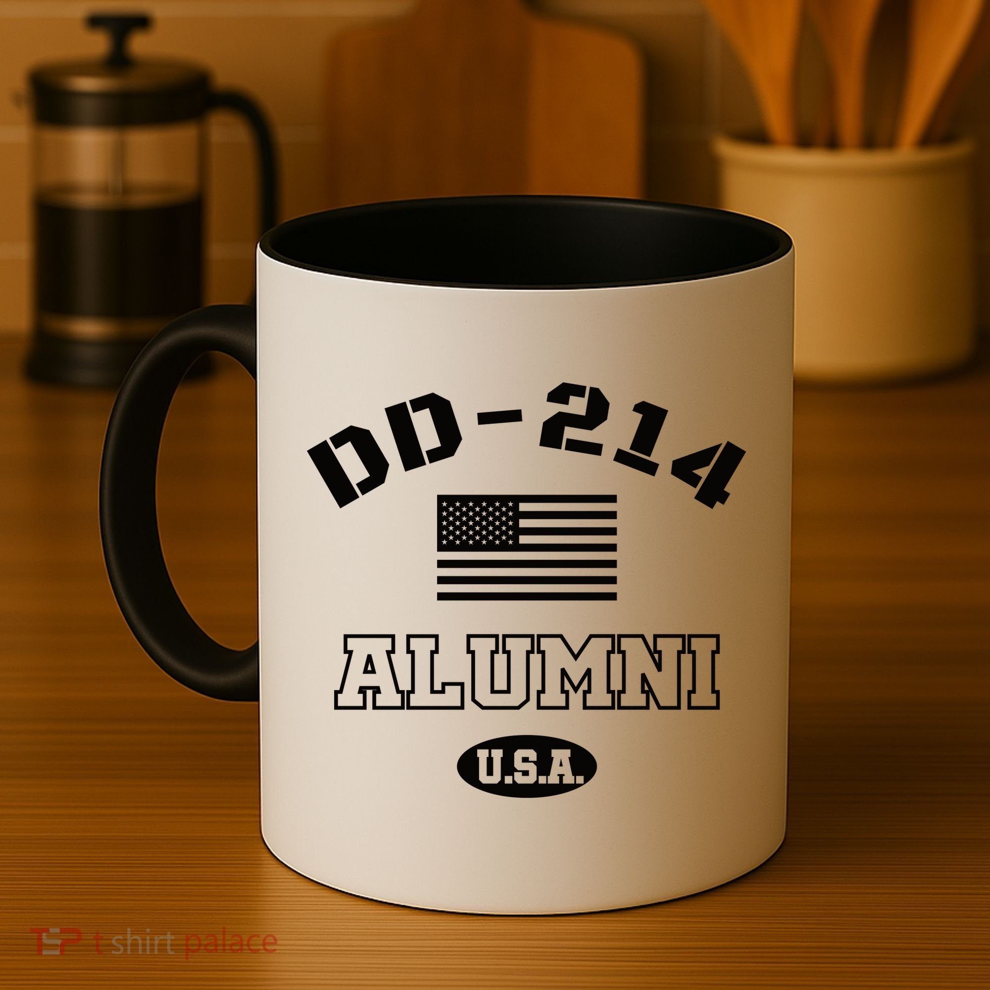 DD 214 Alumni American Flag Coffee Mug