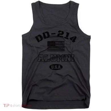 DD 214 Alumni American Flag Tank Top