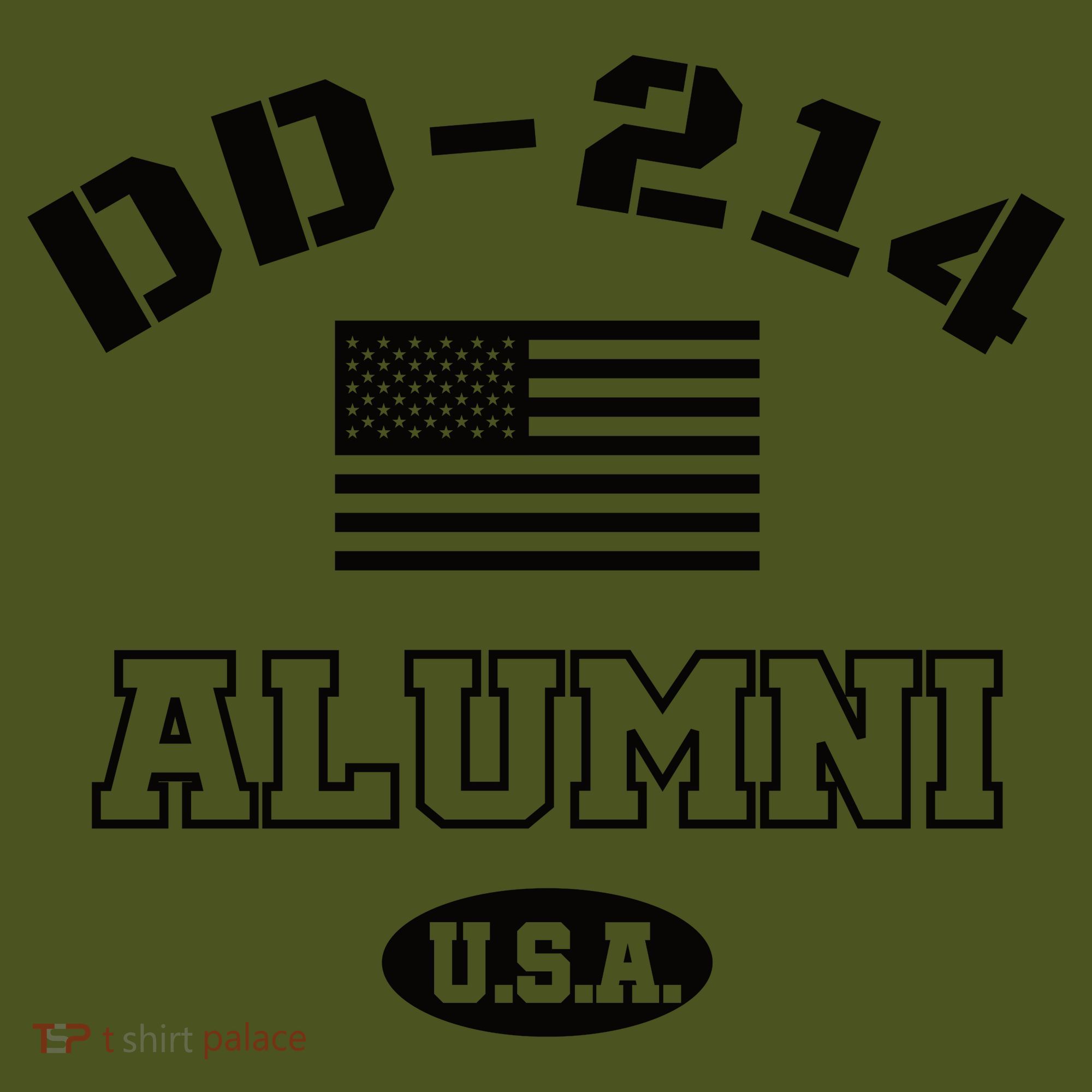 DD 214 Alumni American Flag Long Sleeve Shirt