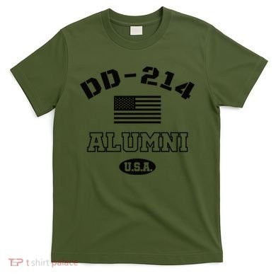 DD 214 Alumni American Flag T-Shirt