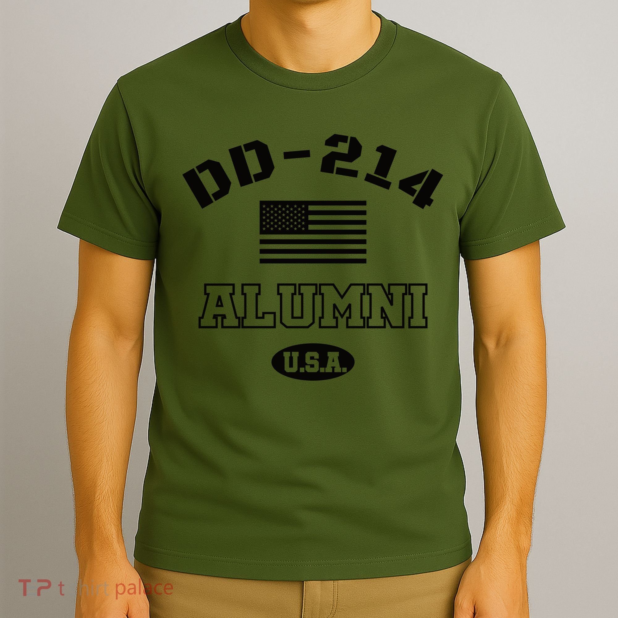 DD 214 Alumni American Flag T-Shirt