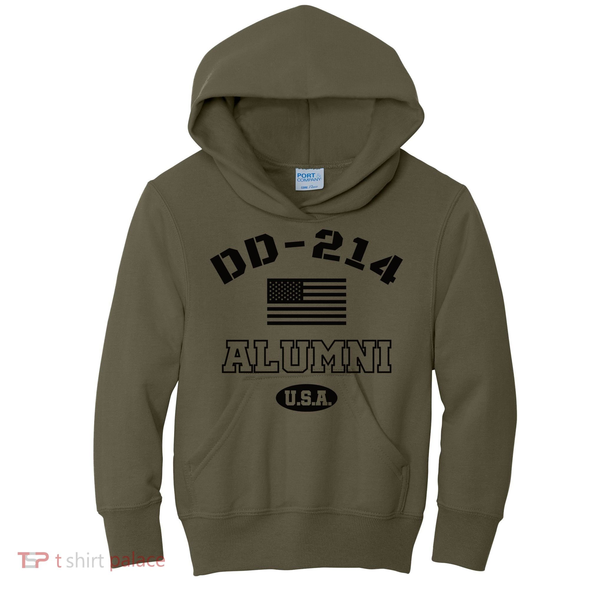 DD 214 Alumni American Flag Kids Hoodie