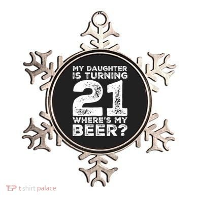 Dad 21st Birthday Daughter Turning 21 Years Old Beer Ornament