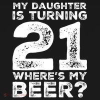 Dad 21st Birthday Daughter Turning 21 Years Old Beer Ornament thumb 1