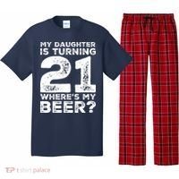 Dad 21st Birthday Daughter Turning 21 Years Old Beer Pajama Set thumb 0