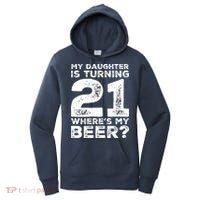 Dad 21st Birthday Daughter Turning 21 Years Old Beer Women's Hoodie thumb 0
