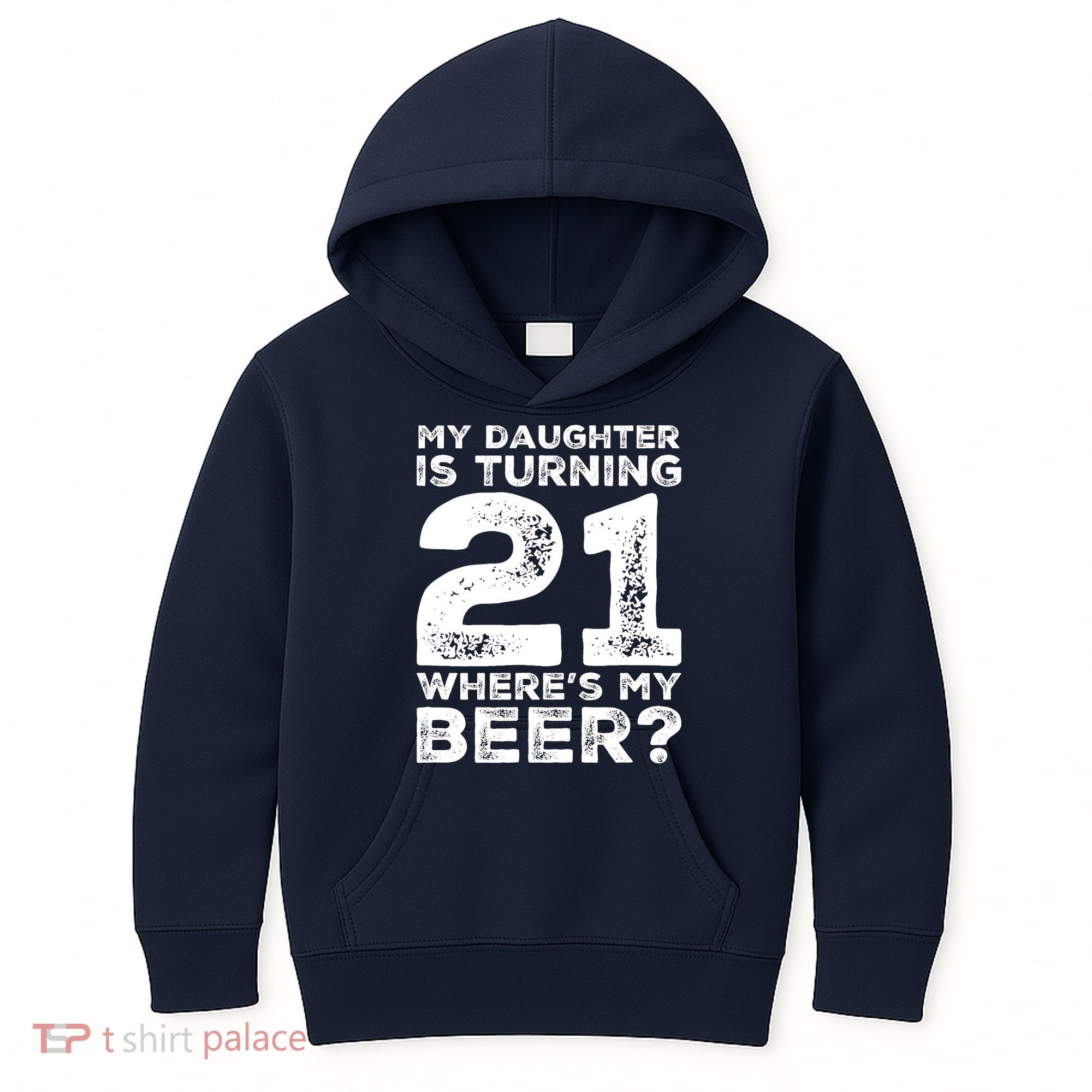 Dad 21st Birthday Daughter Turning 21 Years Old Beer Kids Hoodie
