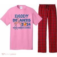 Daddy 2024 Desantis Make America Florida Flamingo And Orange Pajama Set thumb 0