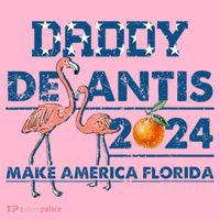 Daddy 2024 Desantis Make America Florida Flamingo And Orange Visor thumb 3