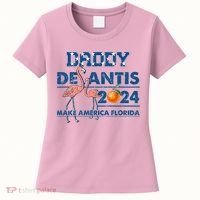 Daddy 2024 Desantis Make America Florida Flamingo And Orange Women's T-Shirt thumb 0
