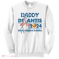 Daddy 2024 Desantis Make America Florida Flamingo And Orange Sweatshirt thumb 0