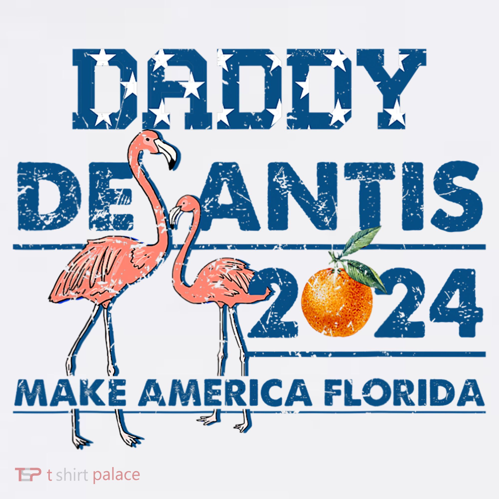 Daddy 2024 Desantis Make America Florida Flamingo And Orange Women's Hoodie