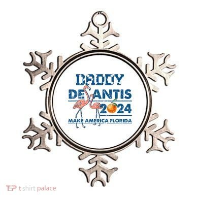 Daddy 2024 Desantis Make America Florida Flamingo And Orange Ornament