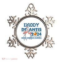 Daddy 2024 Desantis Make America Florida Flamingo And Orange Ornament thumb 0