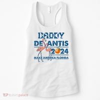 Daddy 2024 Desantis Make America Florida Flamingo And Orange Women's Tank Top thumb 0
