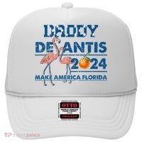 Daddy 2024 Desantis Make America Florida Flamingo And Orange Hat thumb 0