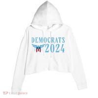Democrats 2024 Election Logo Crop Fleece Hoodie thumb 0