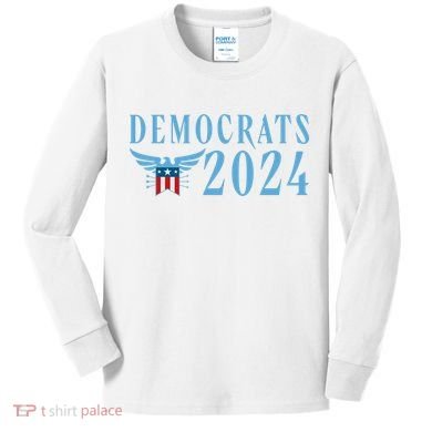 Democrats 2024 Election Logo Kids Long Sleeve Shirt