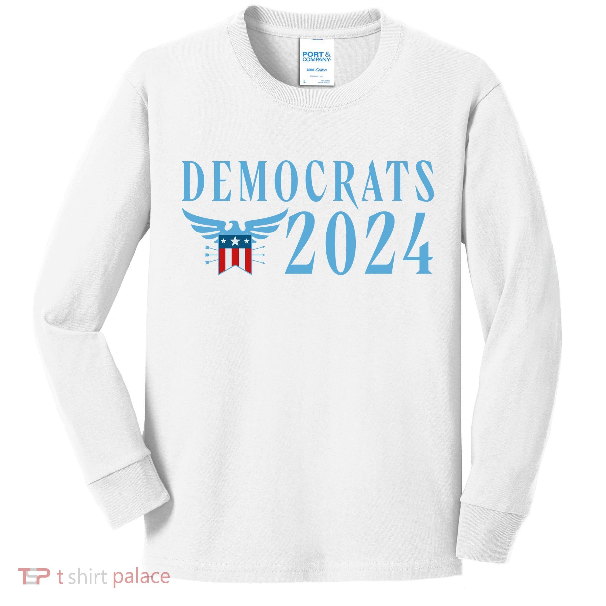Democrats 2024 Election Logo Kids Long Sleeve Shirt