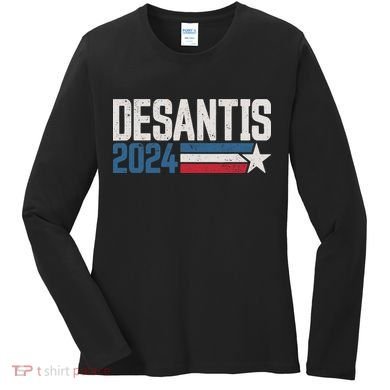 Desantis 2024 For President Vintage Distressed Desantis 2024 Women's Long Sleeve Shirt