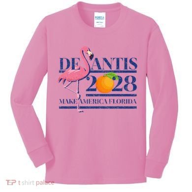 Desantis 2028 Make America Florida Ron Desantis 48 Kids Long Sleeve Shirt