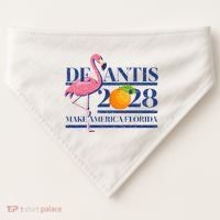 Desantis 2028 Make America Florida Ron Desantis 48 USA-Made Doggie Bandana thumb 0