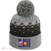 DeSantis 2024 Make America Florida Flamingo Election The Baniff Cuffed Pom Beanie thumb 0