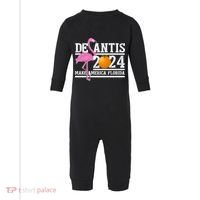 DeSantis 2024 Make America Florida Flamingo Election Infant Fleece One Piece thumb 0