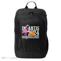 DeSantis 2024 Make America Florida Flamingo Election City Backpack thumb 0