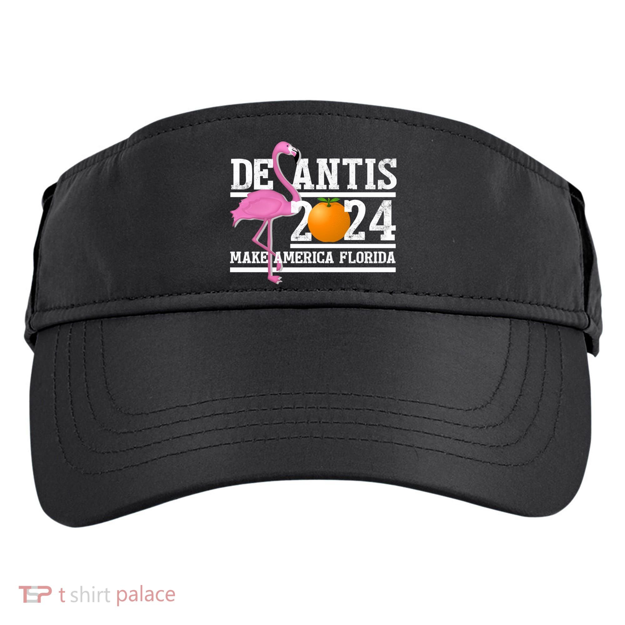 DeSantis 2024 Make America Florida Flamingo Election Adult Drive Performance Visor