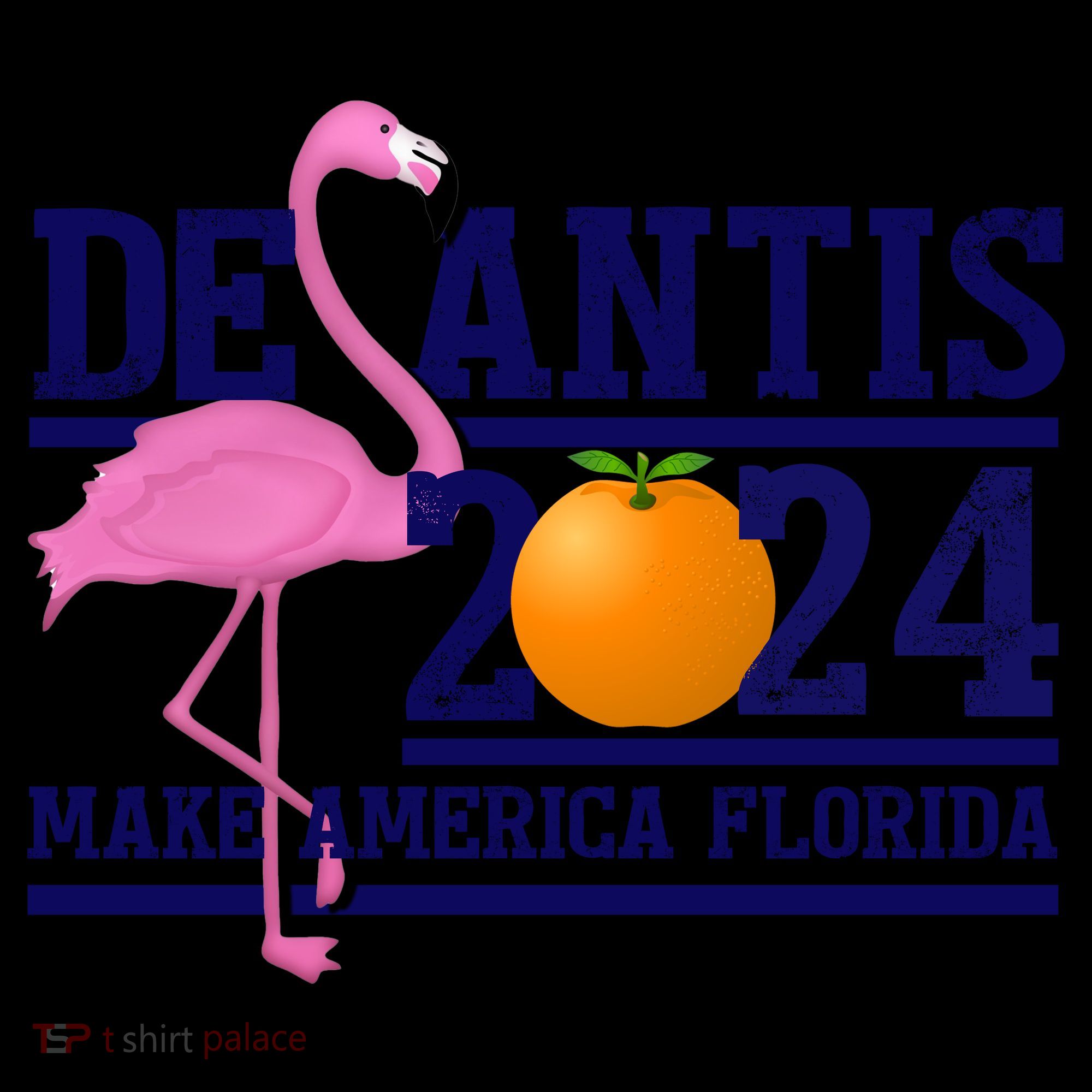 DeSantis 2024 Make America Florida Flamingo Election Kids Colorblock Raglan Jersey