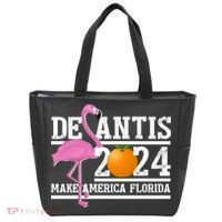 DeSantis 2024 Make America Florida Flamingo Election Tote Bag thumb 0