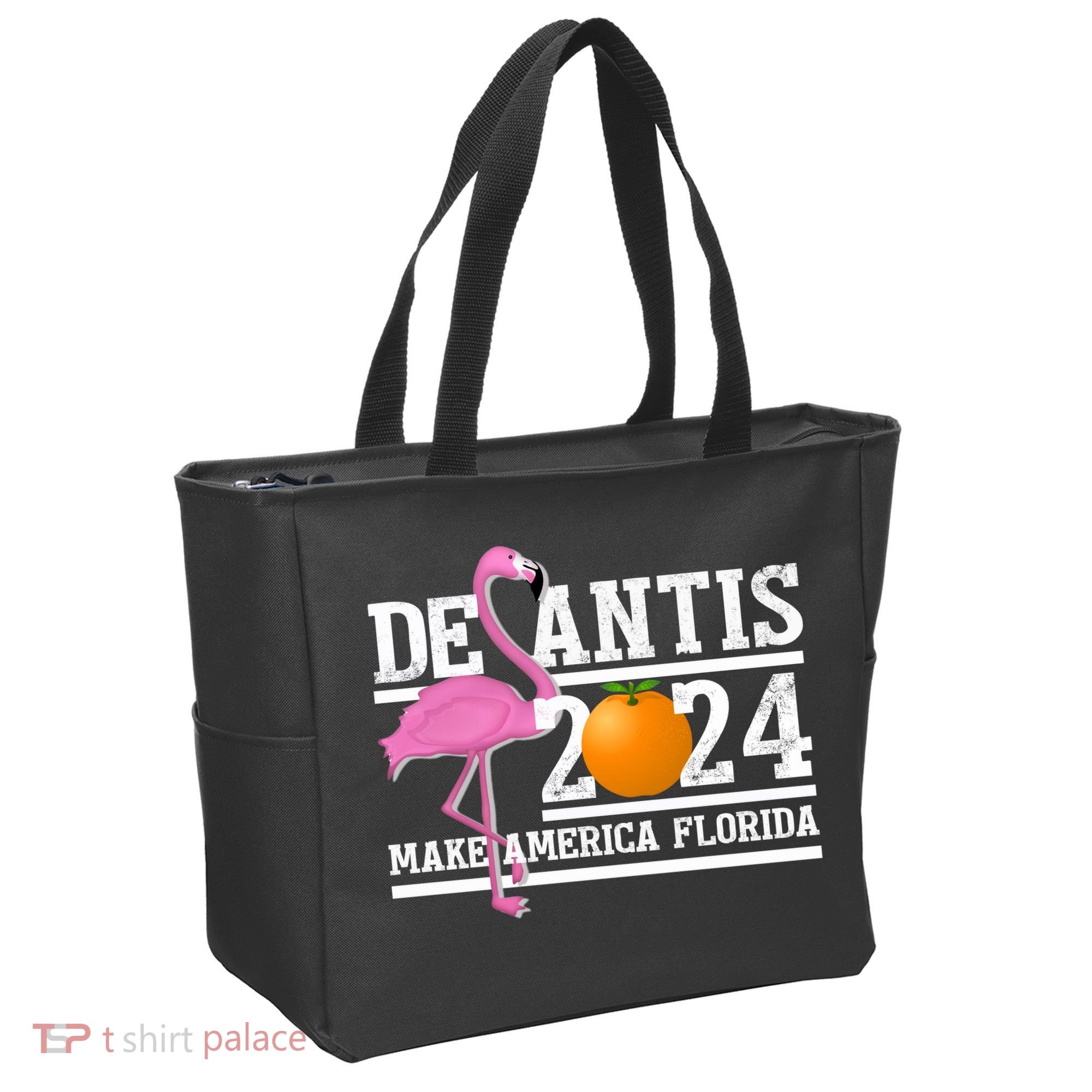DeSantis 2024 Make America Florida Flamingo Election Tote Bag