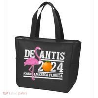 DeSantis 2024 Make America Florida Flamingo Election Tote Bag thumb 3