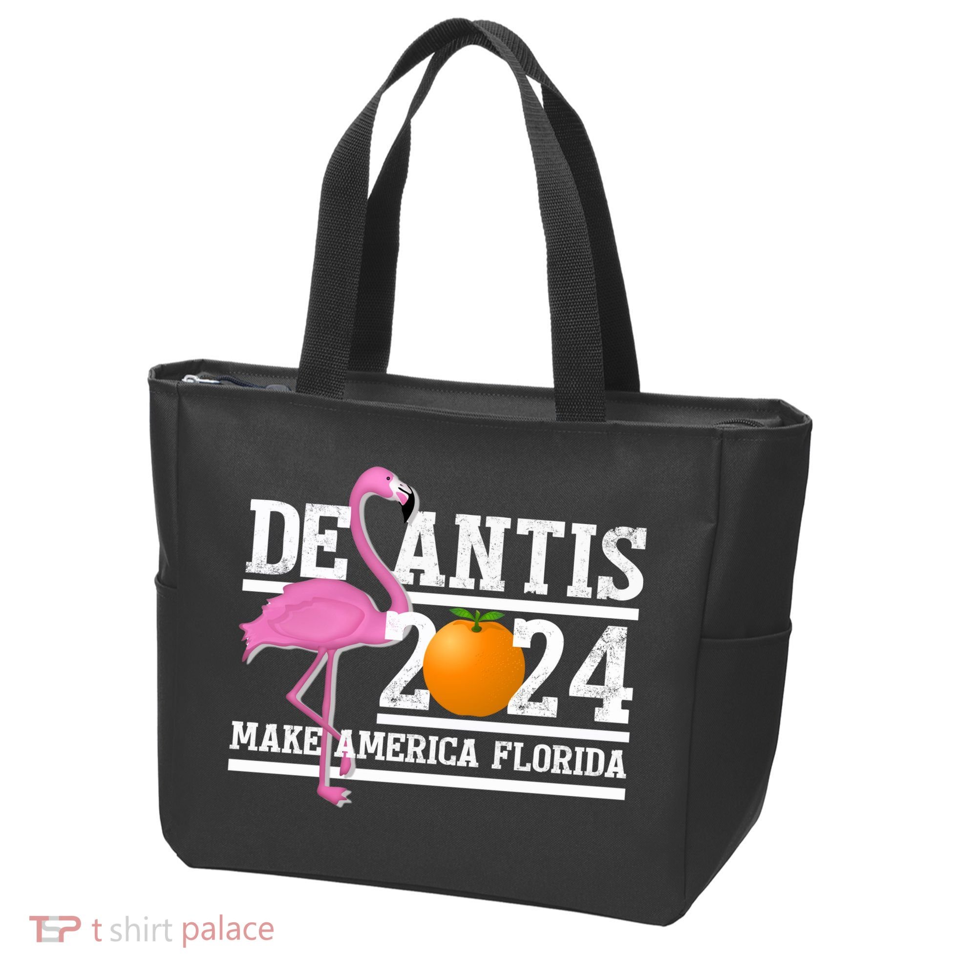 DeSantis 2024 Make America Florida Flamingo Election Tote Bag