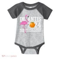 DeSantis 2024 Make America Florida Flamingo Election Infant Baby Jersey Bodysuit thumb 0