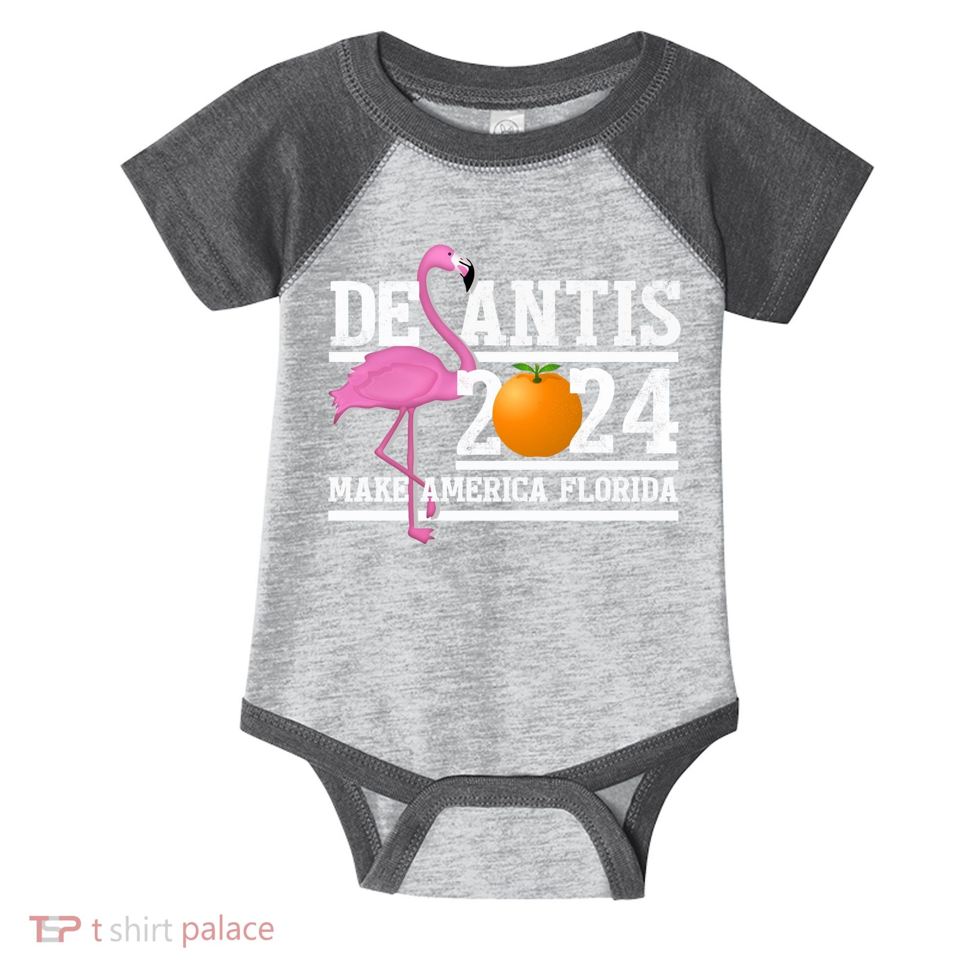 DeSantis 2024 Make America Florida Flamingo Election Infant Baby Jersey Bodysuit